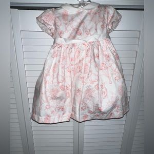Janie and Jack Baby Girl Rabbit Toile Print Dress, Size 18-24 Mo.